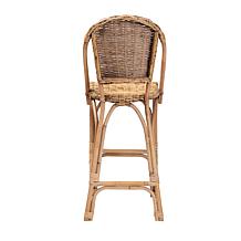 Neola Tropical Rattan Bar Stool 18"W x 22"D x 44.5"H