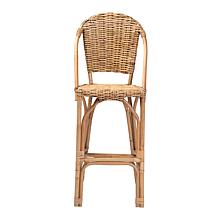Neola Tropical Rattan Bar Stool 18"W x 22"D x 44.5"H