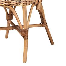 Neola Tropical Rattan Dining Chair 18"W x 20.75"D x 34.25"H