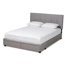 Netti Fabric Upholstered 2-Drawer Queen Size Platform Storage Bed