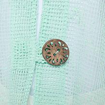 Nina Leonard 3/4-Sleeve Bolero Top with Coconut Buttons