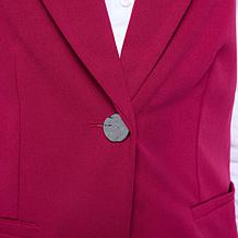 Nina Leonard Collared Vest with Pockets