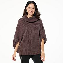 Nina Leonard Cowl-Neck Dolman Pullover Sweater