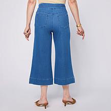 Nina Leonard Elastic Waist Pull-On Denim Pant