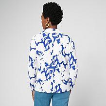 Nina Leonard Long-Sleeve Single Button Suit Jacket 