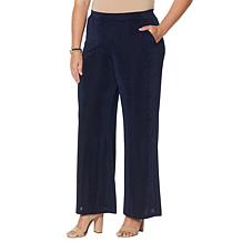 Nina Leonard Lux Knit Pull-On Palazzo Pant