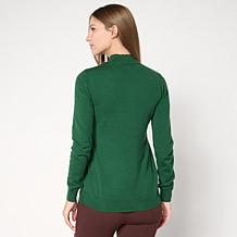 Nina Leonard Mock Neck Long Sleeve Sweater Top
