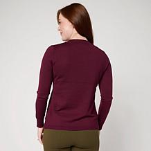 Nina Leonard Mock Neck Long Sleeve Sweater Top