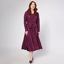 Nina Leonard 3/4-Sleeve Fit-and-Flare Sweater Dress | HSN