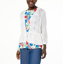 Nina Leonard Tie-Front Bolero