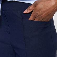 Nina Leonard Wide Leg Elastic Waist Crop Pant