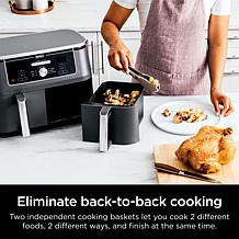 Ninja Foodi 10-Quart Dual Zone Air Fryer with Mitts and Kebabs