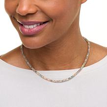 Nomination Italy Sterling Silver Multicolor Stone Mesh Necklace