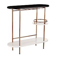 Nondelle Wine/Bar Table with Glassware Storage