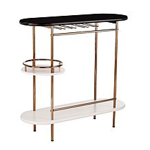 Nondelle Wine/Bar Table with Glassware Storage