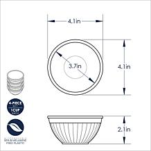 Nordic Ware 4-Piece Prep and Serve Mini Bowl Set