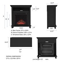 Northwest 29" Electric Fireplace TV Stand - Black