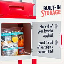 Nostalgia 2.5 oz. Kettle 48" Popcorn Cart in Red/White