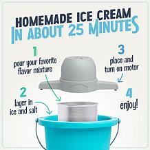 Nostalgia 4-Quart Electric Ice Cream Maker with Easy-Carry Handle