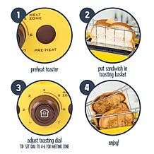 Nostalgia Deluxe Grilled Cheese Sandwich Toaster in Yellow