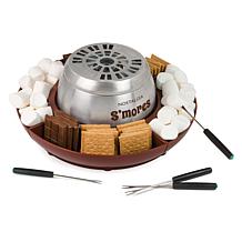 Nostalgia NLSM4BR Indoor Electric Stainless Steel S'mores Maker wit...