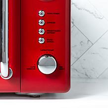 Nostalgia NRMO7RD6A 0.7 CuFt 700-Watt Countertop Microwave, Retro Red
