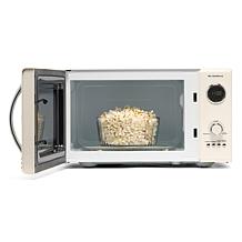 Nostalgia Retro 0.9 Cu. Ft. 800-Watt Countertop Microwave Oven - Ivory