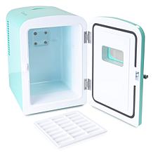 Nostalgia Retro 6-Can Cooling and Heating Refrigerator in Aqua