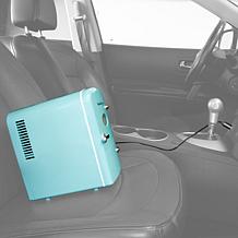 Nostalgia Retro 6-Can Cooling and Heating Refrigerator in Aqua