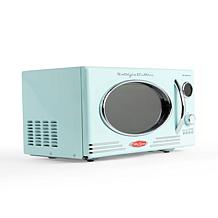 Nostalgia Retro 800-Watt Countertop Microwave Oven in Aqua