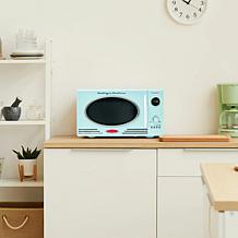Nostalgia Retro 800-Watt Countertop Microwave Oven in Aqua
