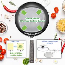 Not A Square Pan 3pc Cookware Set - 12" Frypan & 12" Fryer w/ Cover