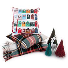 Novogratz Holiday in a Box Throw and Pillow Set