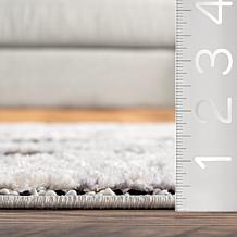 nuLOOM  2' 6" x 8' Ansley Moroccan Lattice Tassel Area Rug