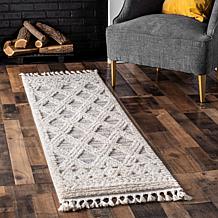 nuLOOM 2' 6" x 8' Ansley Moroccan Lattice Tassel Area Rug 