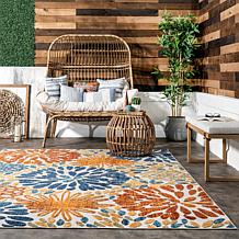 nuLOOM 2' 6" x 8' Monique Floral Indoor/Outdoor Area Rug