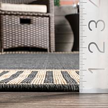 nuLOOM 3' 6" x 5' Asha Simple Border Indoor/Outdoor Area Rug