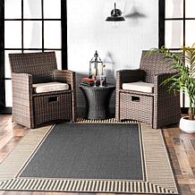 nuLOOM 4' x 6' Asha Simple Border Indoor/Outdoor Area Rug
