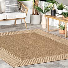 nuLOOM 4' x 6' Asha Simple Border Indoor/Outdoor Area Rug