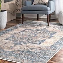 nuLOOM 4' x 6' Harriet Vintage Medallion Fringe Area Rug