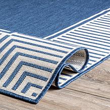 nuLOOM 6' 7" x 9' Asha Simple Border Indoor/Outdoor Area Rug 