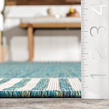 nuLOOM 6' 7" x 9' Asha Simple Border Indoor/Outdoor Area Rug 