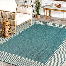 nuLOOM 6' 7" x 9' Asha Simple Border Indoor/Outdoor Area Rug 