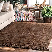 nuLOOM 6' x 9' Daniela Farmhouse Chunky Jute Area Rug 