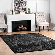 nuLOOM Arlena Vintage Traditional Area Rug 7' 6" x 9' 6" Black