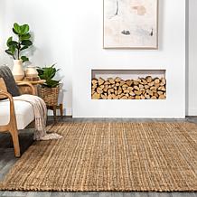 nuLOOM Ashli Solid Farmhouse Jute 3' x 5' Area Rug