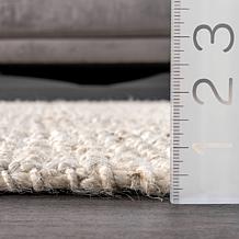 nuLOOM Ashli Solid Farmhouse Jute 3' x 5' Area Rug