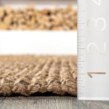 nuLOOM Ashli Solid Farmhouse Jute 4' x 6' Area Rug 