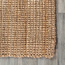 nuLOOM Ashli Solid Farmhouse Jute 6' x 9' Area Rug