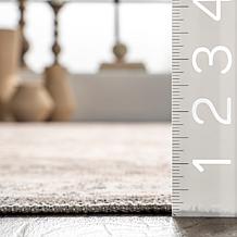 nuLOOM Brielle Machine Washable Vintage Medallion Rug 5' x 8' Brown